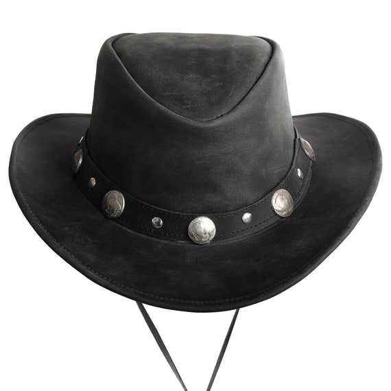 Lesa Collection Genuine Leather Buffalo Coin Hat … - image 7