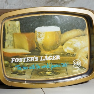 Fosters Lager Beer Vintage Beer Tray Sign