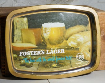 Fosters Lager Beer Vintage Bier Tablett Schild