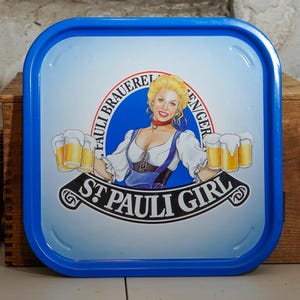 St Pauli Girl Beer Vintage Beer Tray Sign