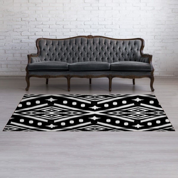 Black and White Ikat Etsy
