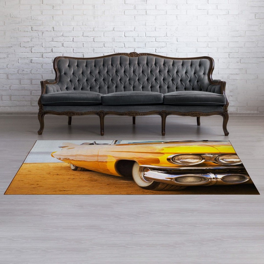 Beach Car Rug Vehicle Rugs Convertible at the Beach Area Rugs Yellow and - Etsy