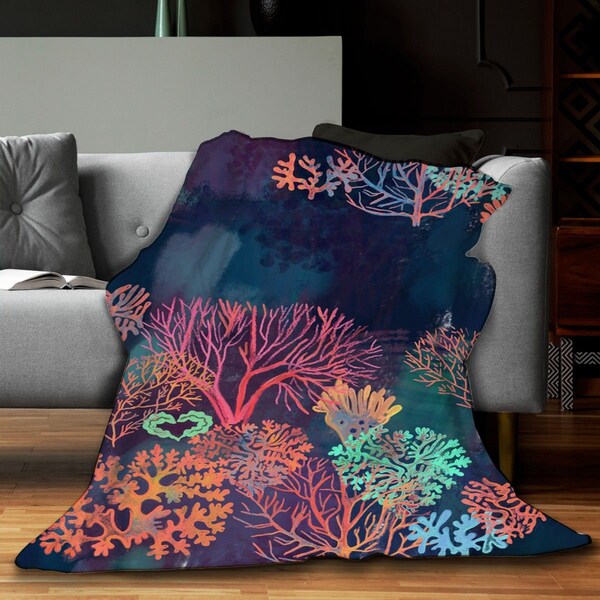 Coral Baby Blanket Etsy