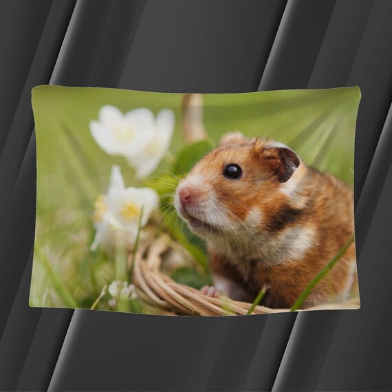 Hamster Fabrics Photo Fabric by the Yard Flowers Linen Etsy