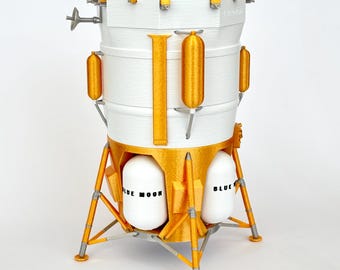 Blue Moon Mk1 | 1:48 scale model (17 cm • 6.5 in) | Blue Origin Moon lander replica