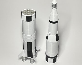 Saturn V model rocket set | 1:200 moon mission scale model | Apollo magnetic replica