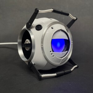 Wheatley from Portal - 3D printed model with LED lighting and moving eyelids - Personality core replica  - Video game present