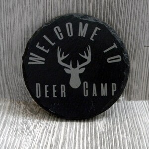Personalized engraved slate coasters - Set of 4
