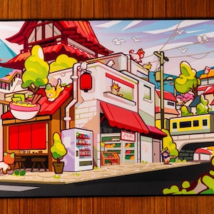 Melkpak kattenspeelkleed – neopreen dobbelsteenmat voor MTG – draagbaar spelbordaccessoire