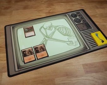 Skelly Telly DnD Playmat – Neoprene Dice Mat for Tabletop RPG – Portable Gaming Surface