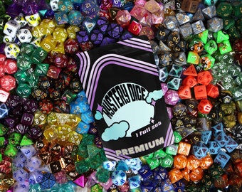 Collectible DnD Mystery Dice Set - Polyhedral RPG Blind Bag with Pin and Sticker | Premium Gift
