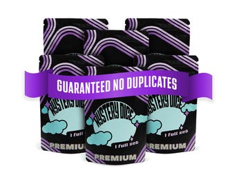 Premium DnD Mystery Dice Bundle: 6 Blind Bags, Polyhedral Sets, Enamel Pin & Sticker Pack