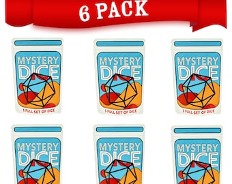 Mystery Dice Bundle MD6 | 6er Pack Polyedrische DND Würfel Sets für D&D, Tabletop RPGs, Würfelsammler und Gamer