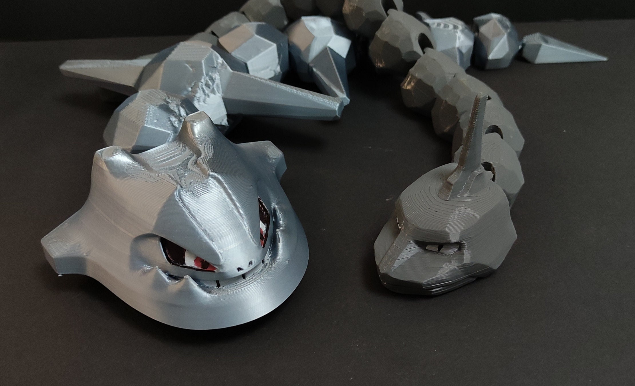 Onyx Steelix and Mega-Steelix 3D print model 3D model 3D printable