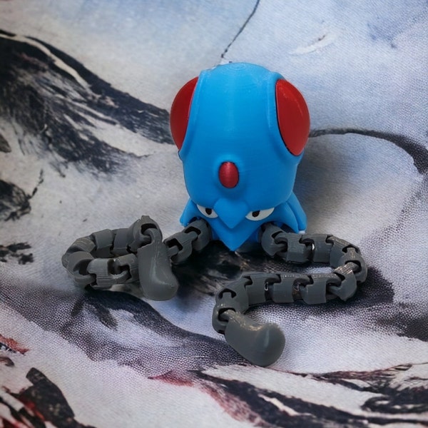 Articulated Tentacool 3d print fidget toy