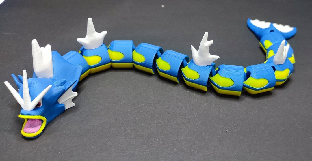 Articulated Gyarados MULTICOLOR 3d Print Fidget Toy Etsy