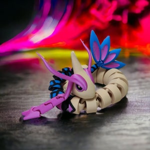 Articulated Milotic MULTICOLOR 3d print fidget toy