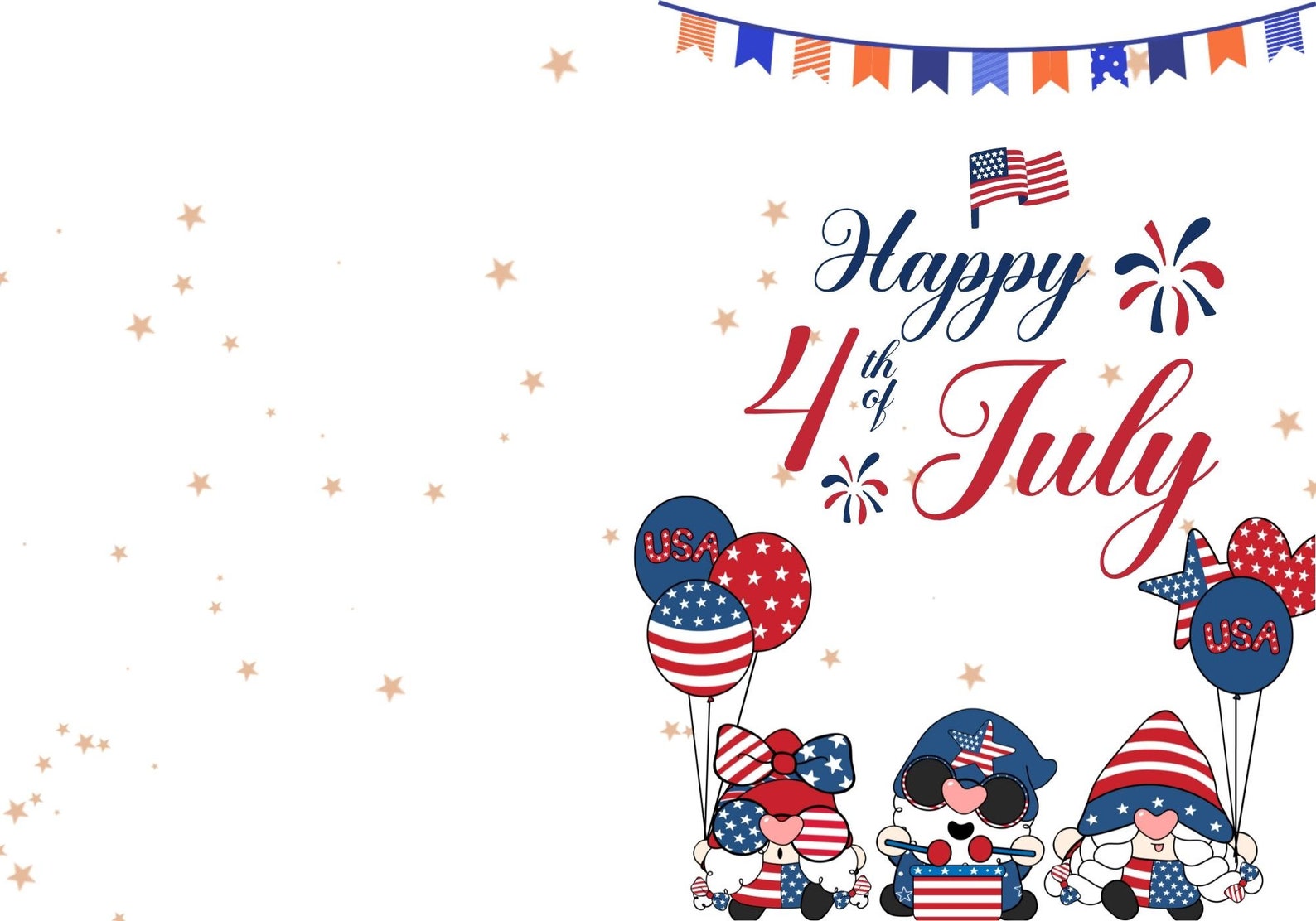 Happy 4th of July Card, Printable Card, Digital Card, Greeting Card ...