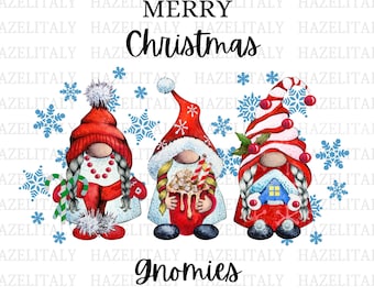 Christmas Gnomes PNG | Holiday Sublimation Design (Digital Download)