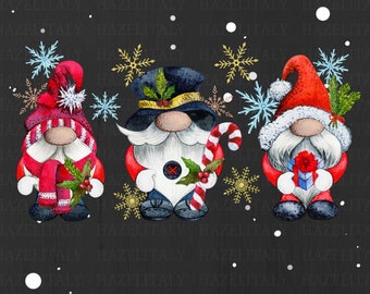 Christmas Gnomes PNG | Winter Holiday Sublimation (Instant Download)