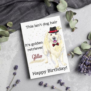 Biglietto Golden Retriever, biglietto di compleanno per amante degli animali, biglietto di compleanno per cani, regalo divertente, biglietto di anniversario, download digitale, biglietto di auguri