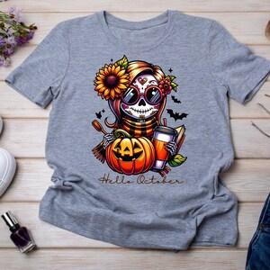 Hello October PNG, Spooky Season PNG, Autumn Lover PNG, Sublimation ...