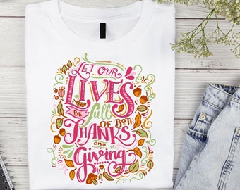 Thanksgiving Quote PNG | Autumn Fall Design (Digital Download)