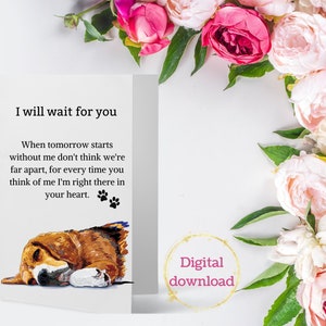 Biglietto di condoglianze, Perdita di un animale domestico, Perdita di un cane, Biglietto di lutto, Regalo stampabile, Biglietto commemorativo, Download digitale, Biglietti funebri