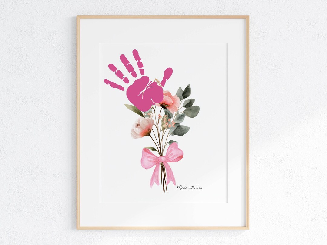 Flower Bouquet Handprint Poem Printable | Mother’s Day Gift From Kids ...