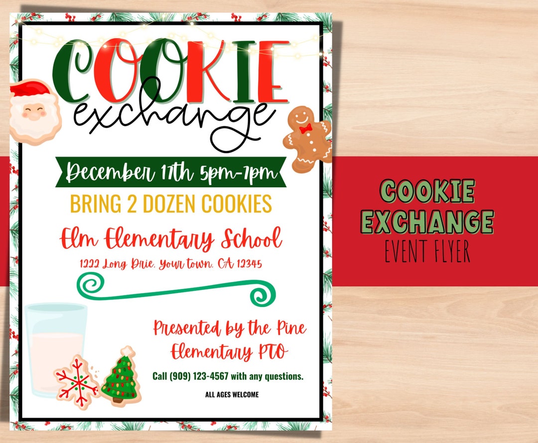 cookie-exchange-christmas-event-invitation-holiday-cookie-exchange-etsy