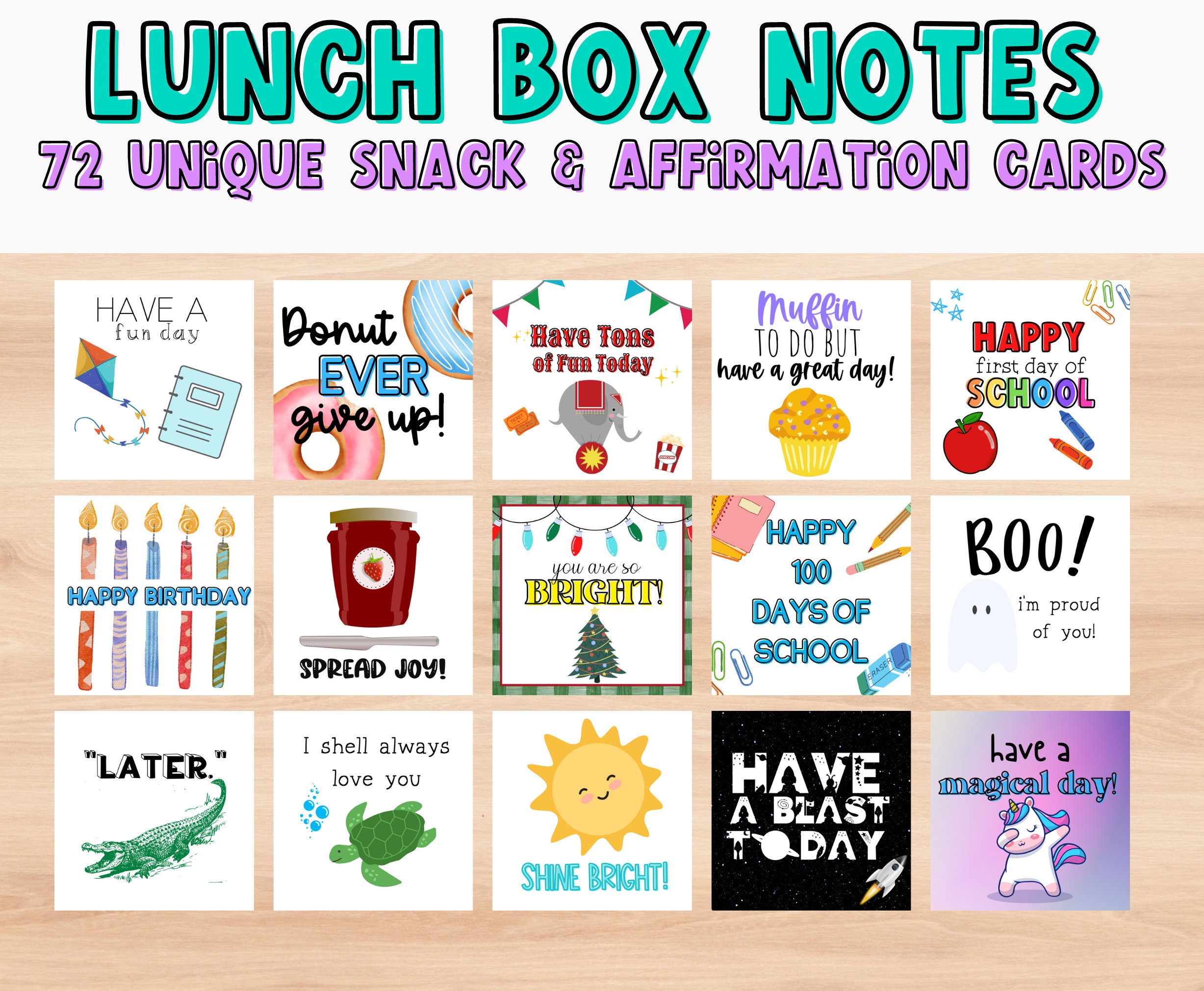 OcHIDO lunch box note for kids kindergarten,school lunch