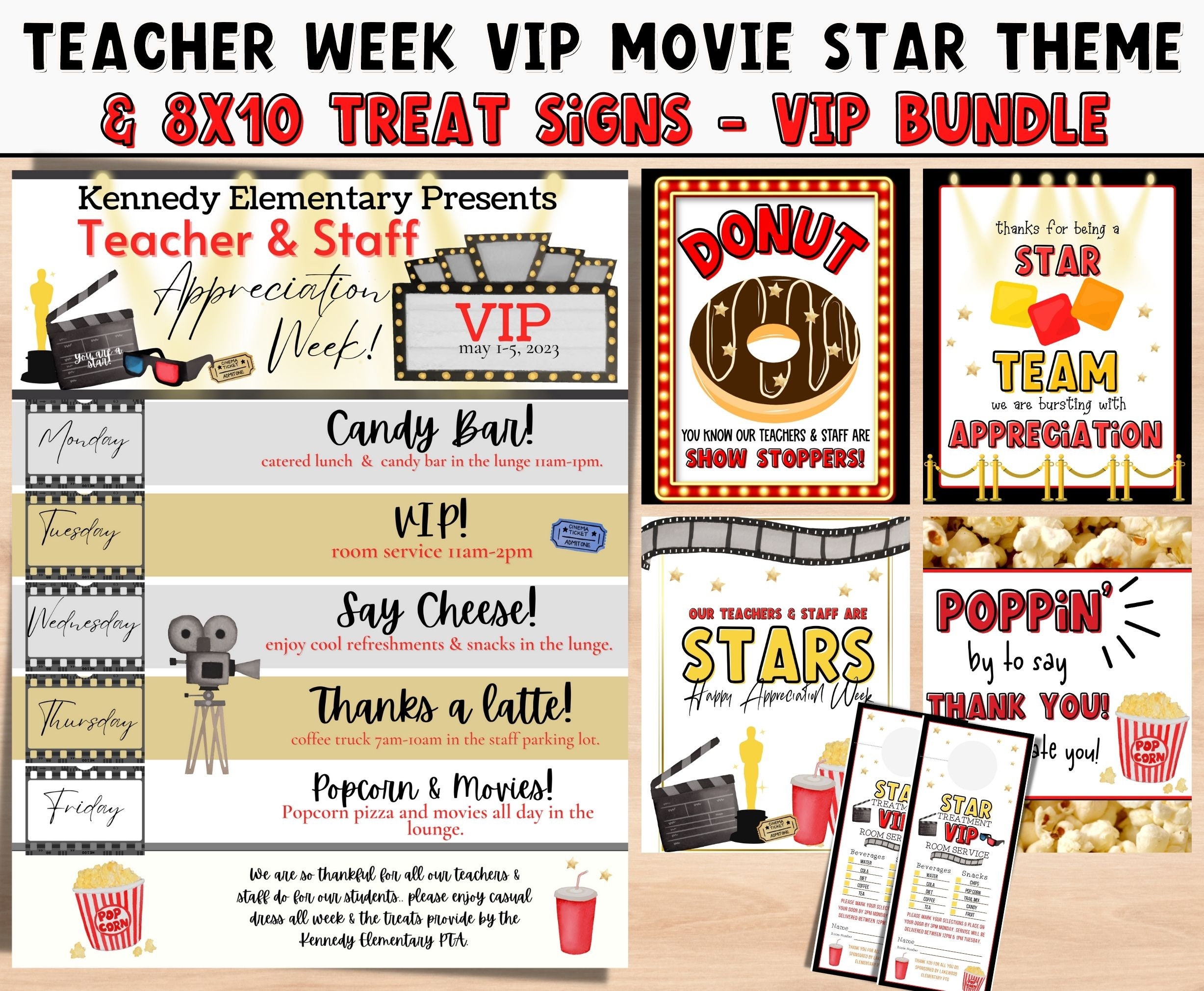 Movie Hollywood Teacher Appreciation Week Theme. Teacher & Etsy