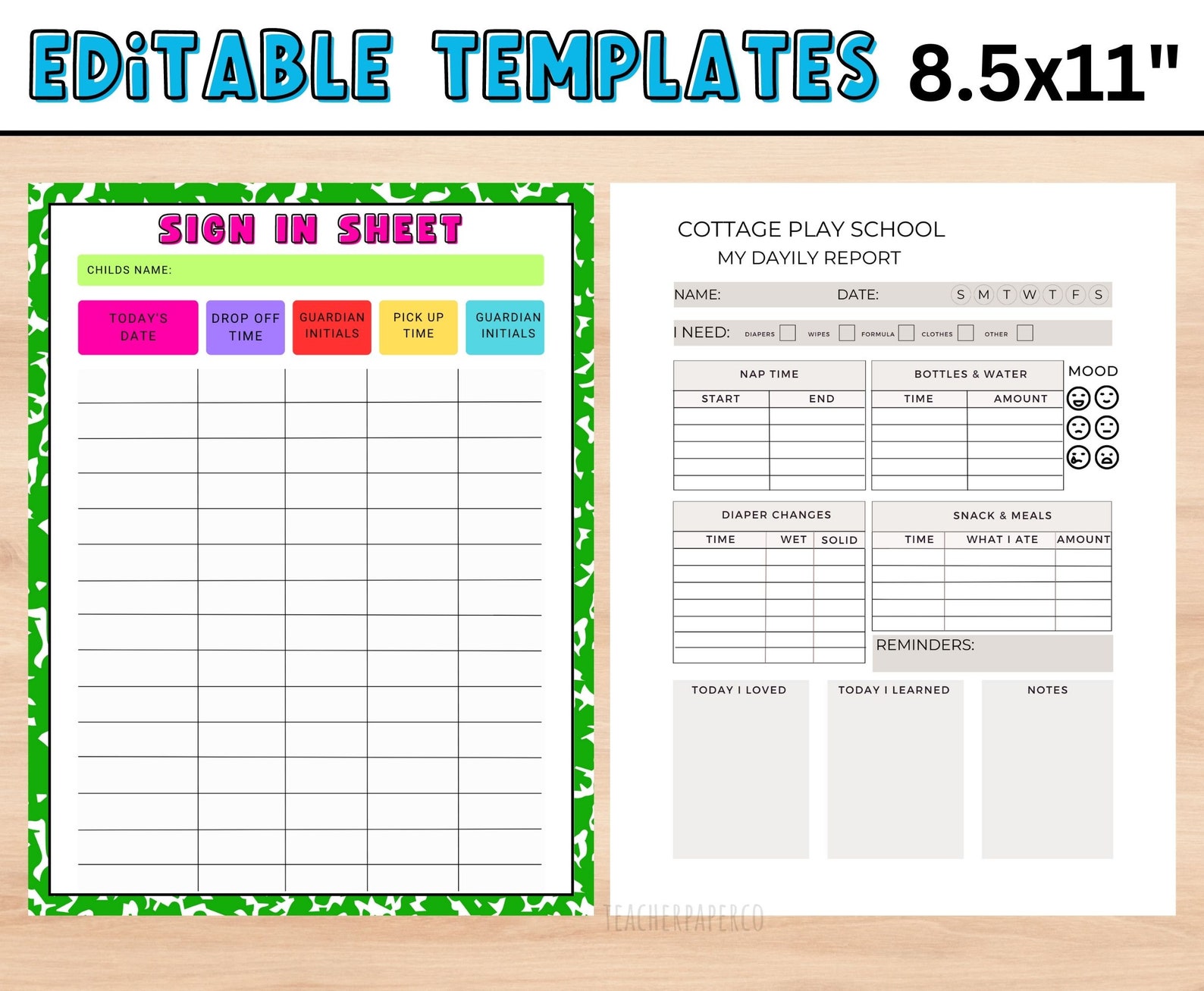 Parent Board Bundle With Templates. Preschool Daily Schedule. - Etsy