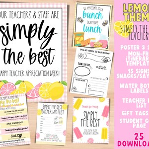 Simply the Best teachers & Staff. Lemonade theme Teacher appreciation week. Flyer for Teacher Appreciation. Teacher Appreciation week Poster
