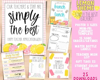 Simply the Best teachers & Staff. Lemonade theme Teacher appreciation week. Flyer for Teacher Appreciation. Teacher Appreciation week Poster