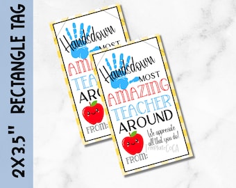 Soap Gift Tag Hands Down amazing  Teacher Tag 2X3.5"