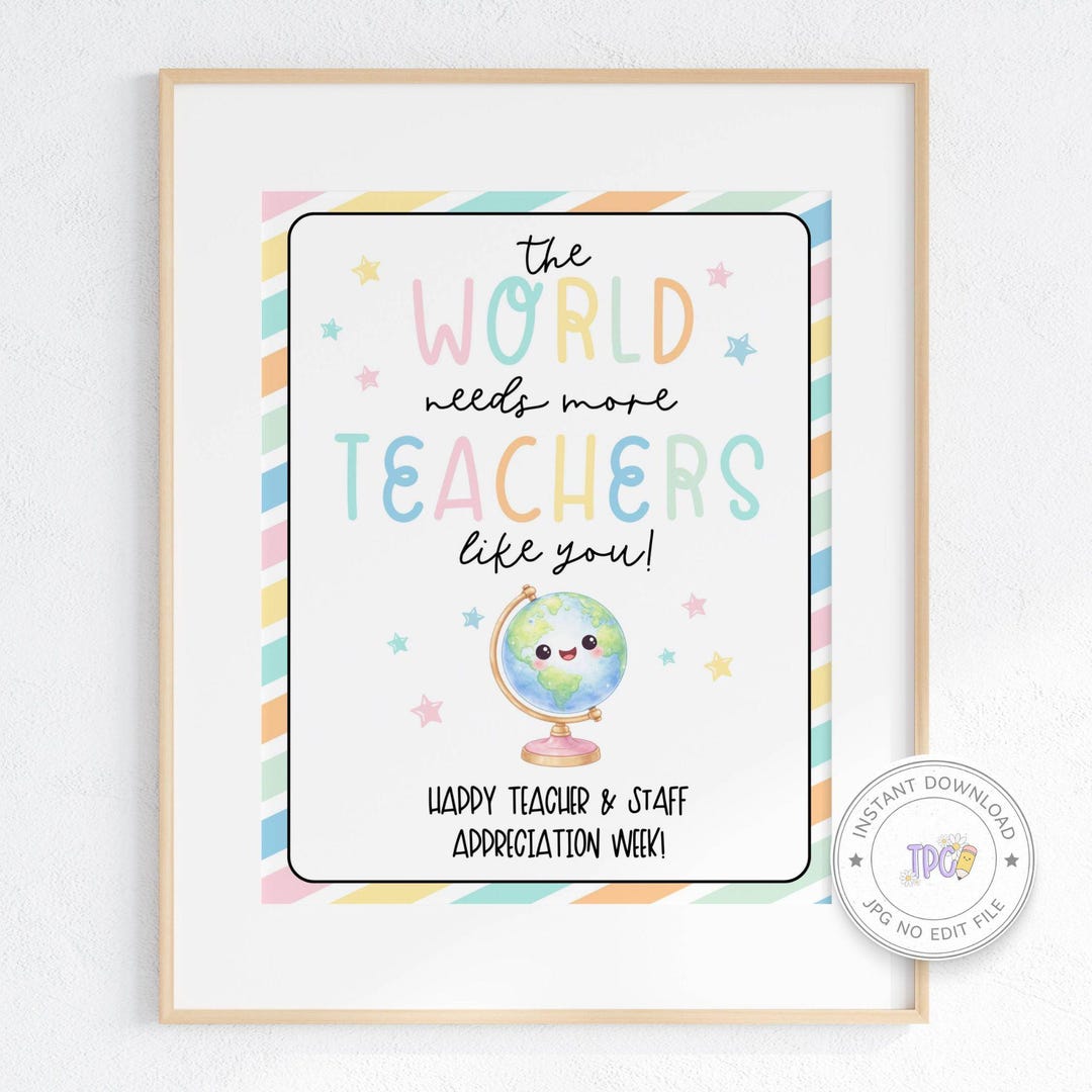 Printable Teacher Appreciation Week Poster | Staff Appreciation Party ...