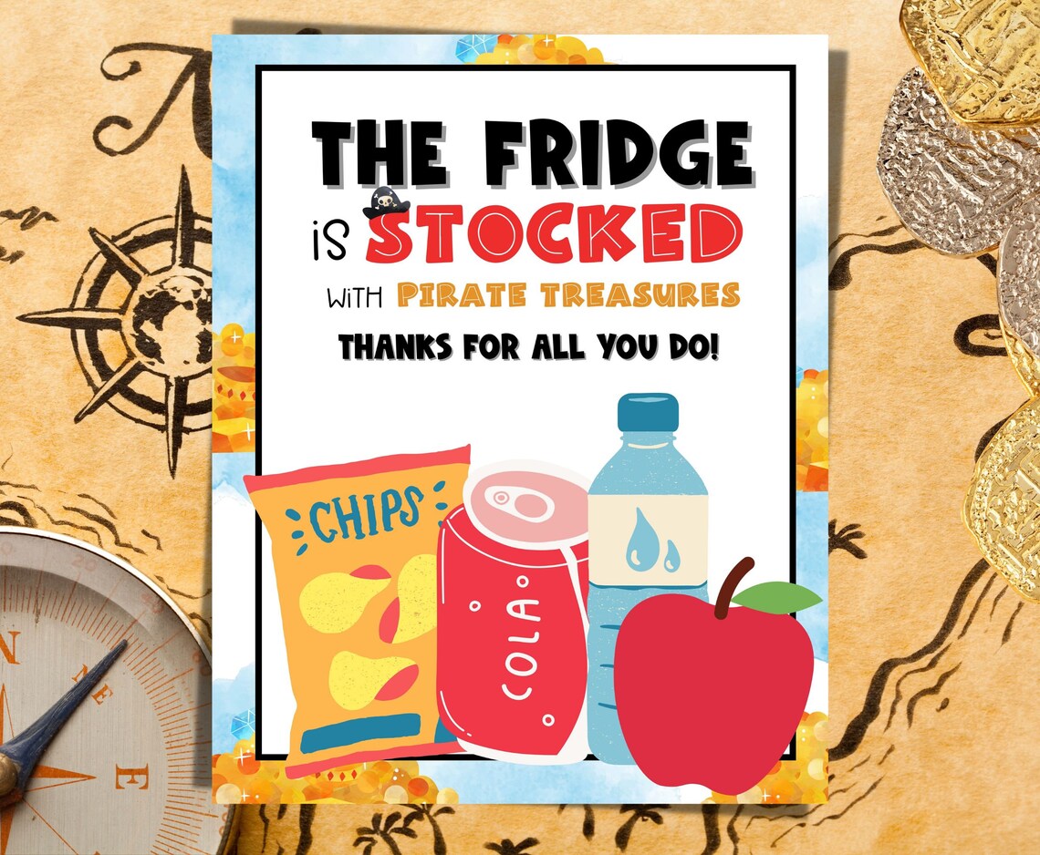 Pirate Themed Teacher Appreciation Weekly Itinerary & Decor Bundle ...