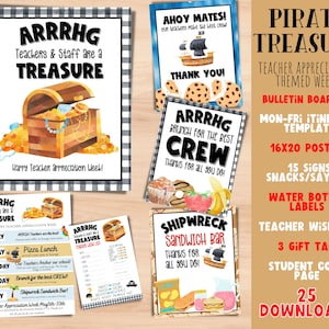 Piraten thematische Lehrer Wertschätzung wöchentlich Reiseplan & Dekor Paket. Stichworte: | Zeichen behandeln Lehrerwunschliste | Wertschätzung Poster | Mitteilungsblatt