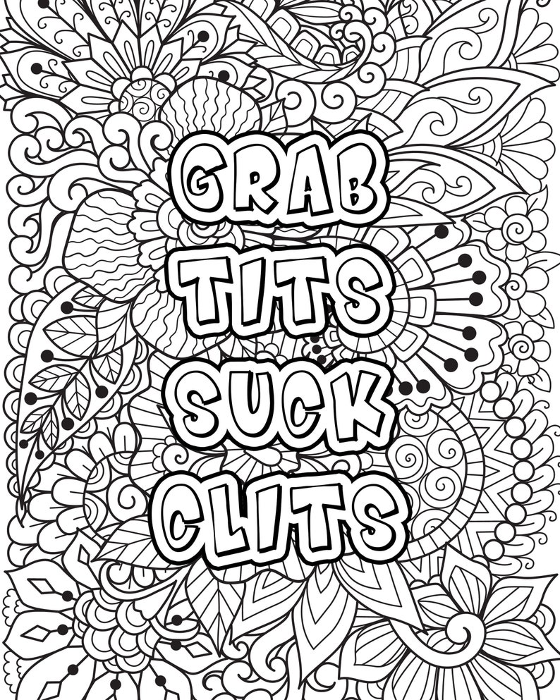 Erotic Coloring Page Swear Word - Il 794xN.3837174293 Cr9v 