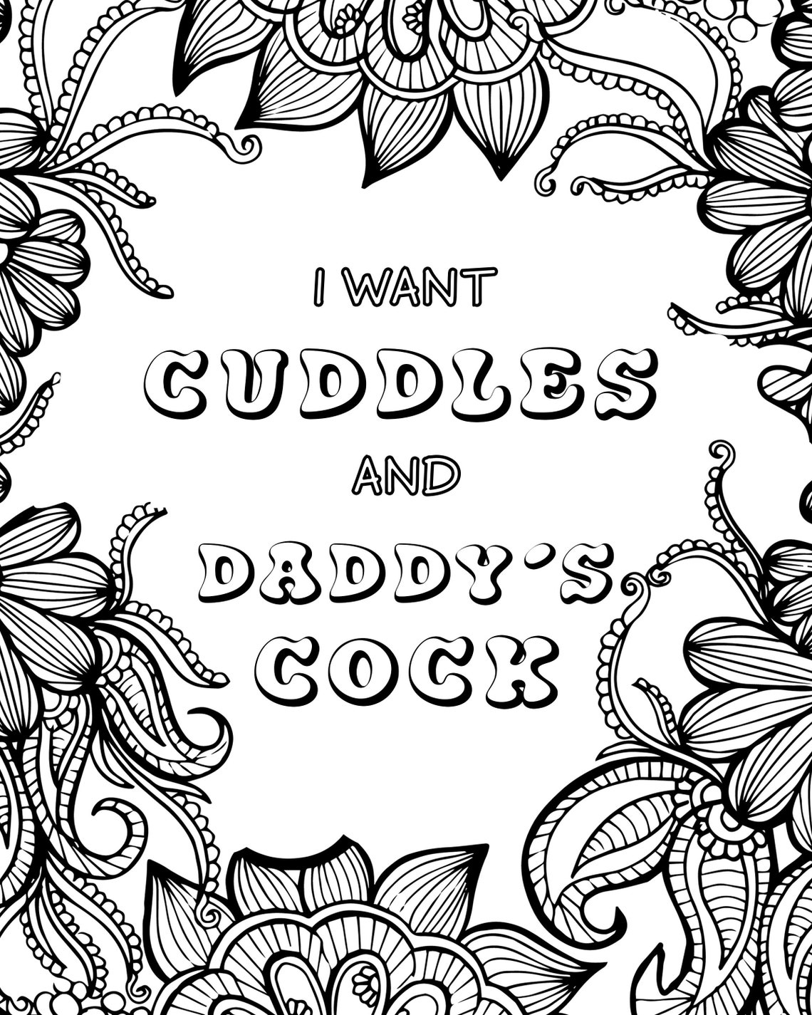 Erotic Coloring Page DDLG Coloring Page Adult Coloring - Etsy