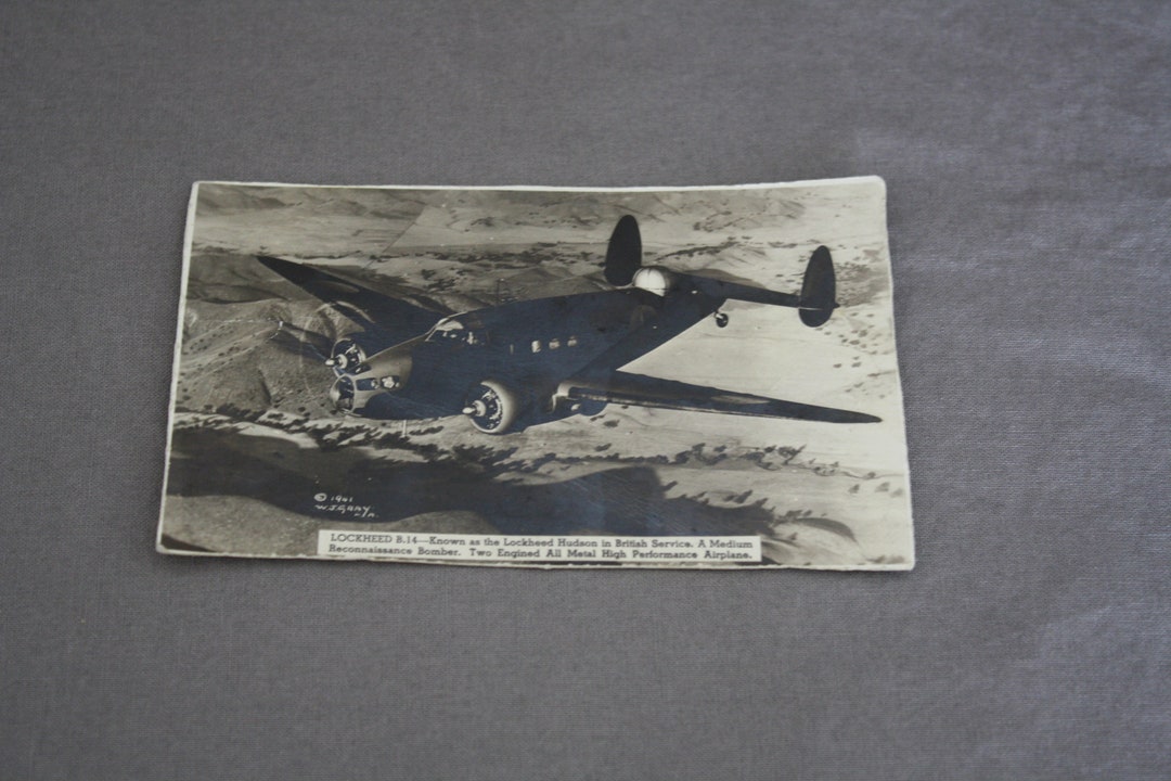 1940's, Vintage, Military, Postcard, Real Photo, Lockheed B-14 - Etsy