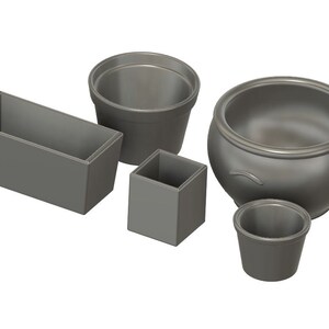 3D model set of Vases for Diorama Scale 1:35