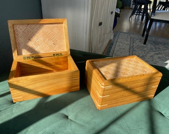 Custom Wood Box w/ Baltic Birch Diamond Patern