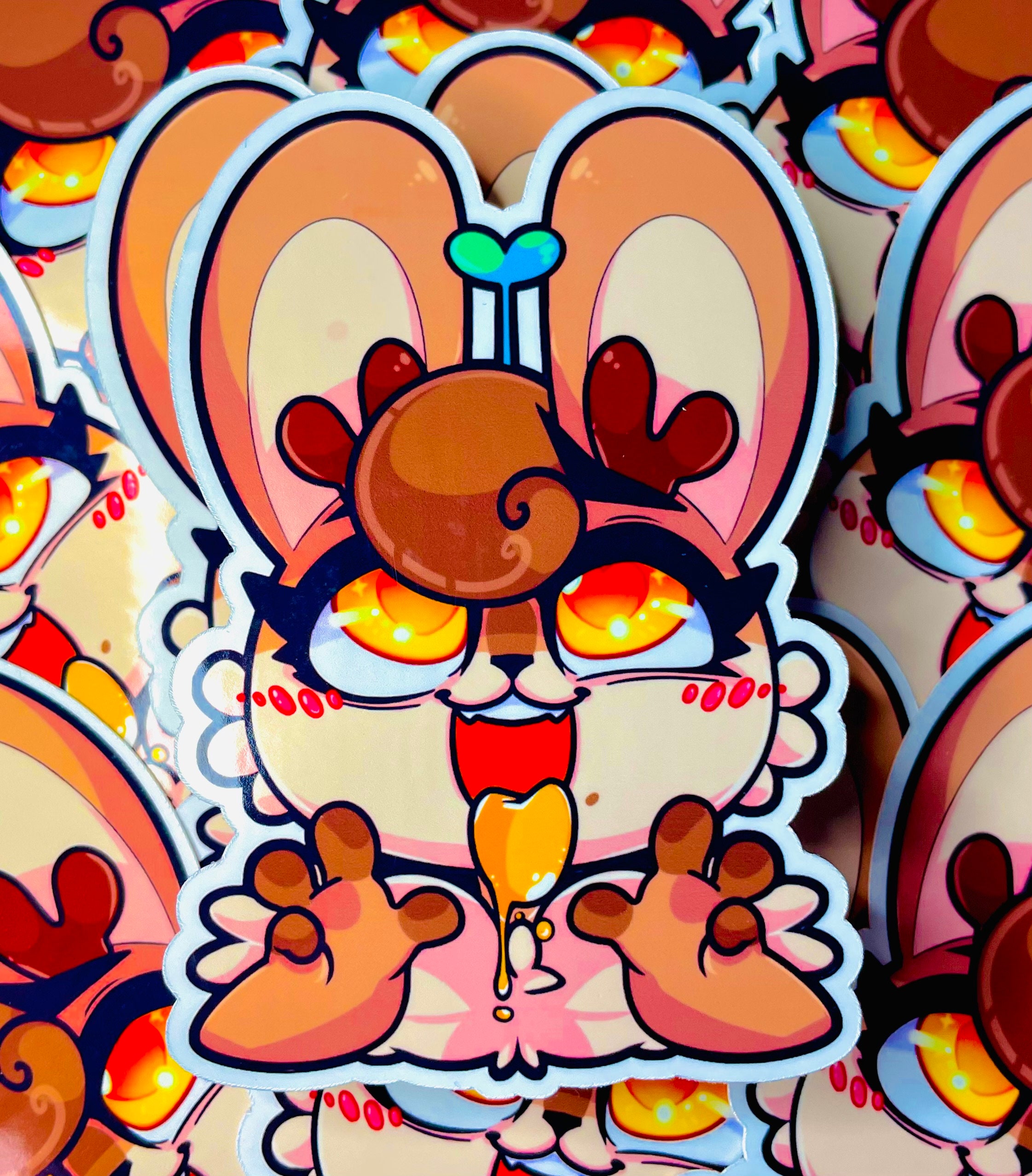 Bunny Ahegao Sticker - Etsy