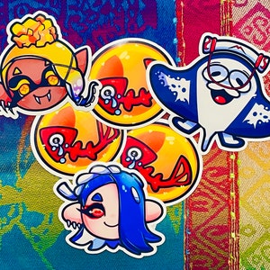 Splatoon 3 Stickers, Big Man, Frye, Shiver