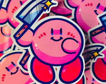 Adesivo Kirby del coltello