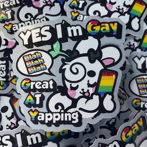 Sì, sono gay, adesivo fantastico per abbaiare