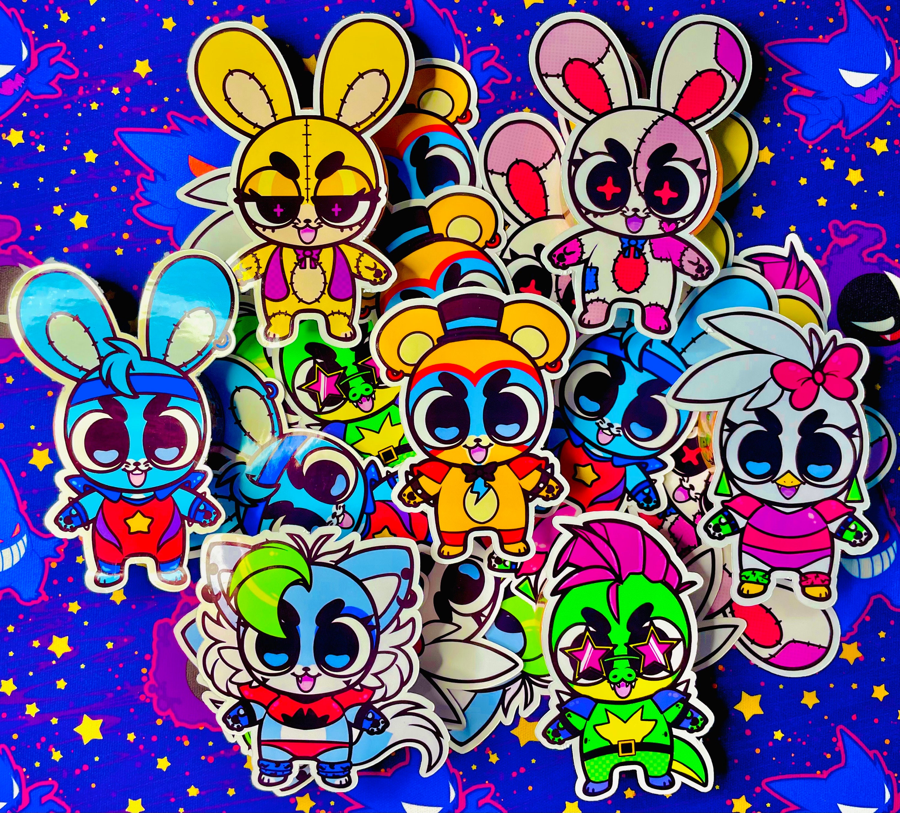 Glitchtrap fnaf vr princess quest black background  Sticker for