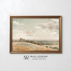 Vintage Art Landscape Painting | Antique Wall Art | Vintage Muted Print | Printable Digital